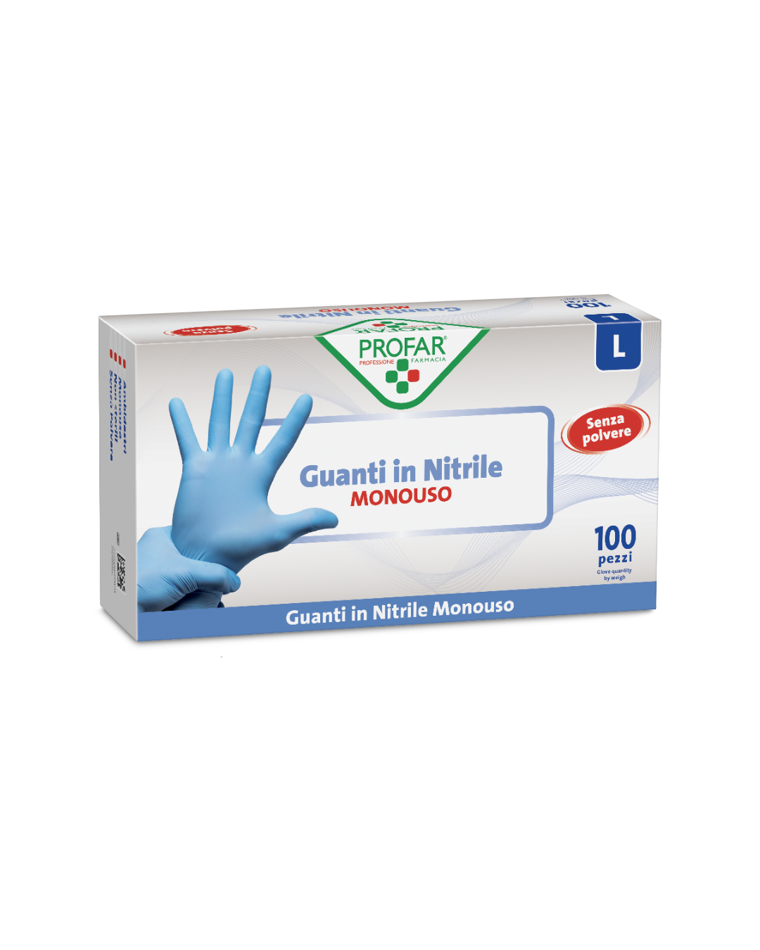 Guanto in nitrile senza polvere tg. L