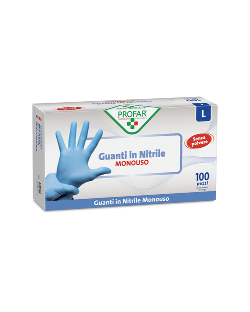 Guanto in nitrile senza polvere tg. L