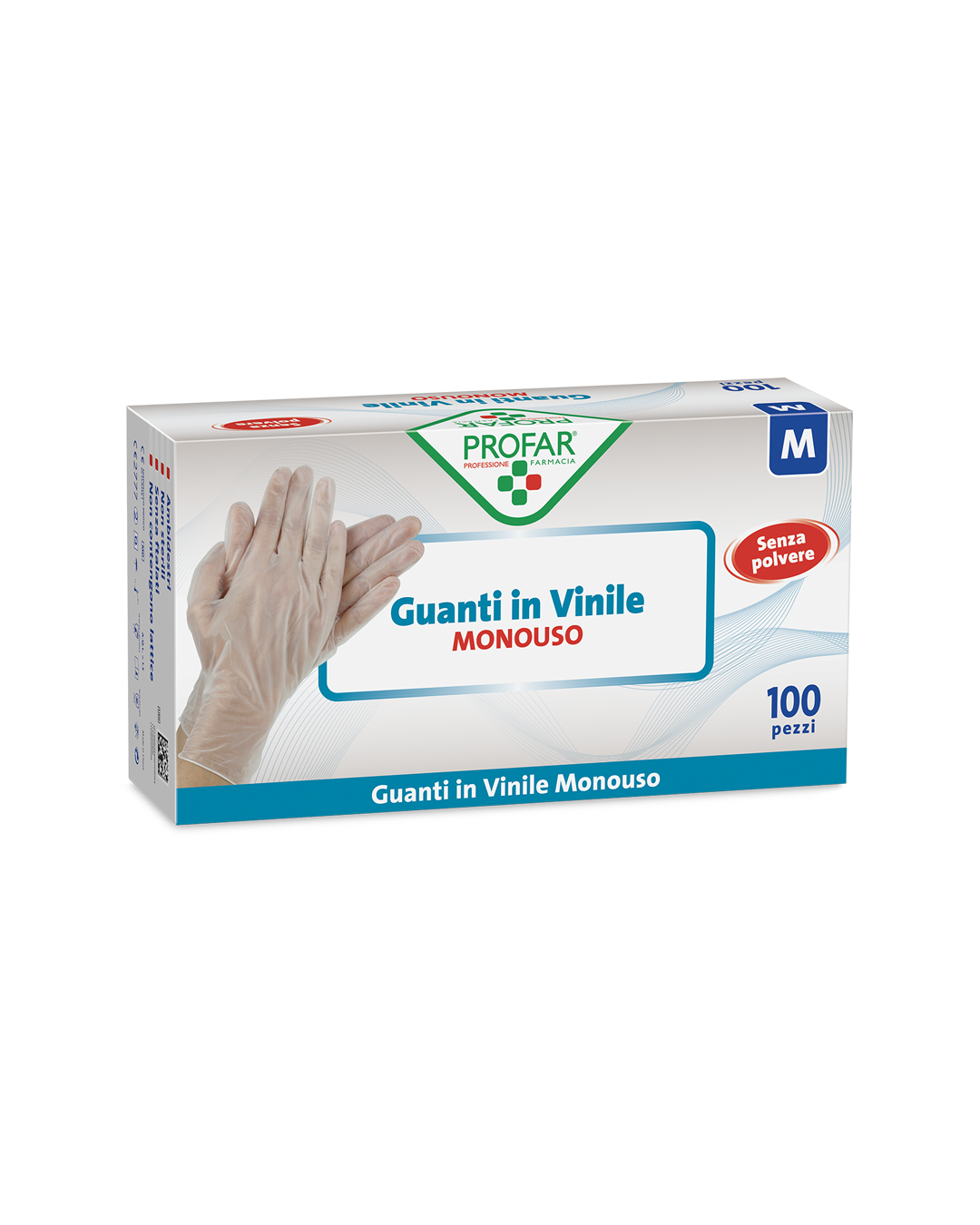 Guanti in vinile senza polvere tg. M