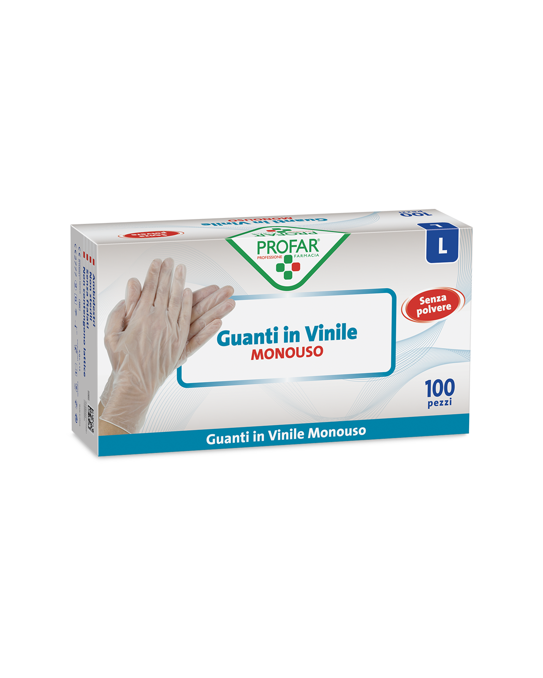 Guanti in vinile senza polvere tg. L