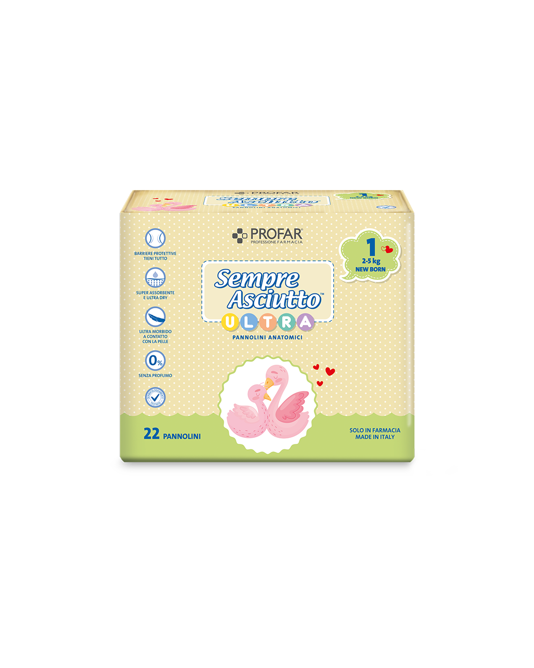 Pannolini sempre asciutto ultra mini taglia 1 - 2/5 kg
