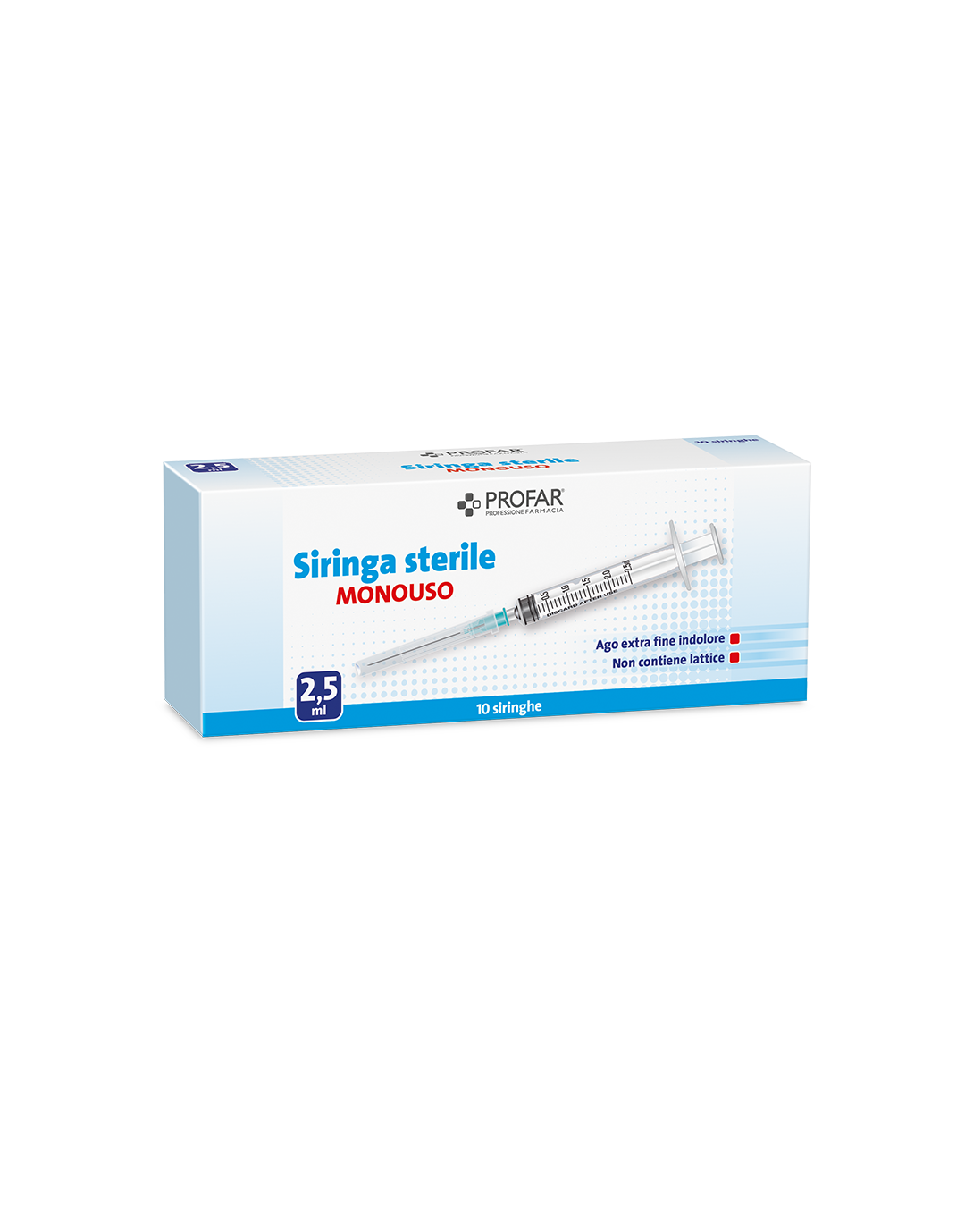 Siringhe monouso sterili 2,5 ml