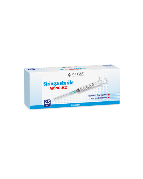 Siringhe monouso sterili 2,5 ml