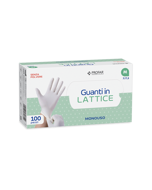Guanti in lattice senza polvere tg. M