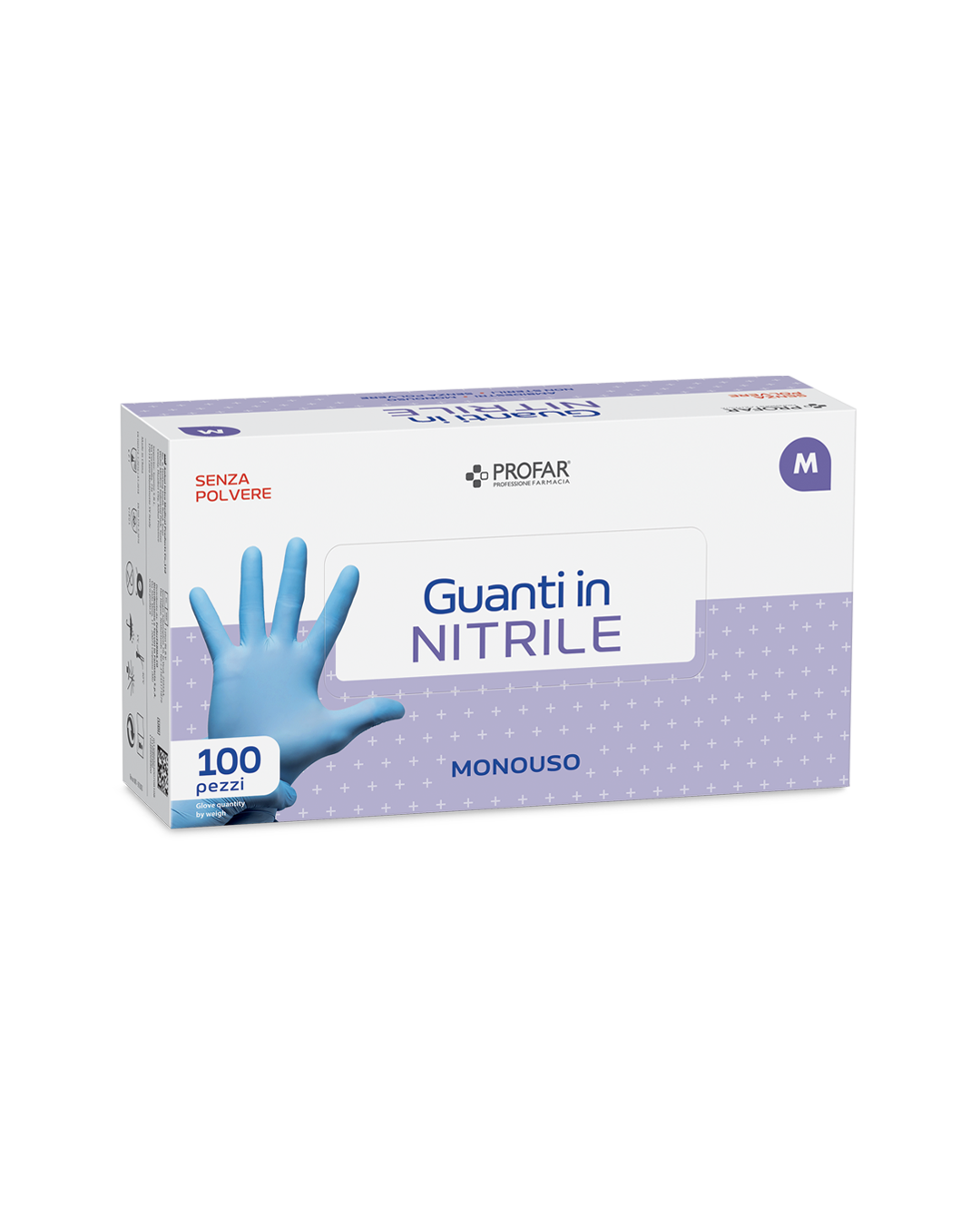Guanto in nitrile senza polvere tg. M