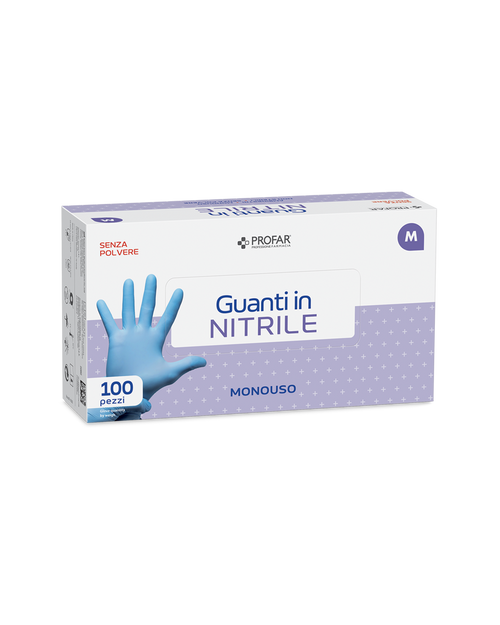 Guanto in nitrile senza polvere tg. M