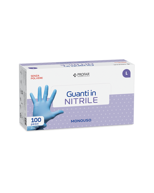 Guanto in nitrile senza polvere tg. L