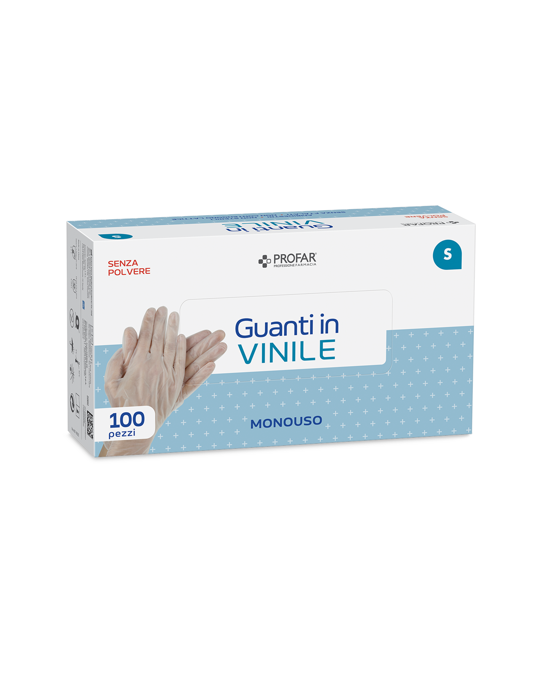 Guanti in vinile senza polvere tg. S