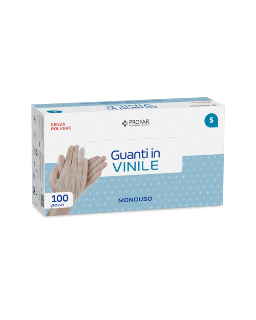 Guanti in vinile senza polvere tg. S