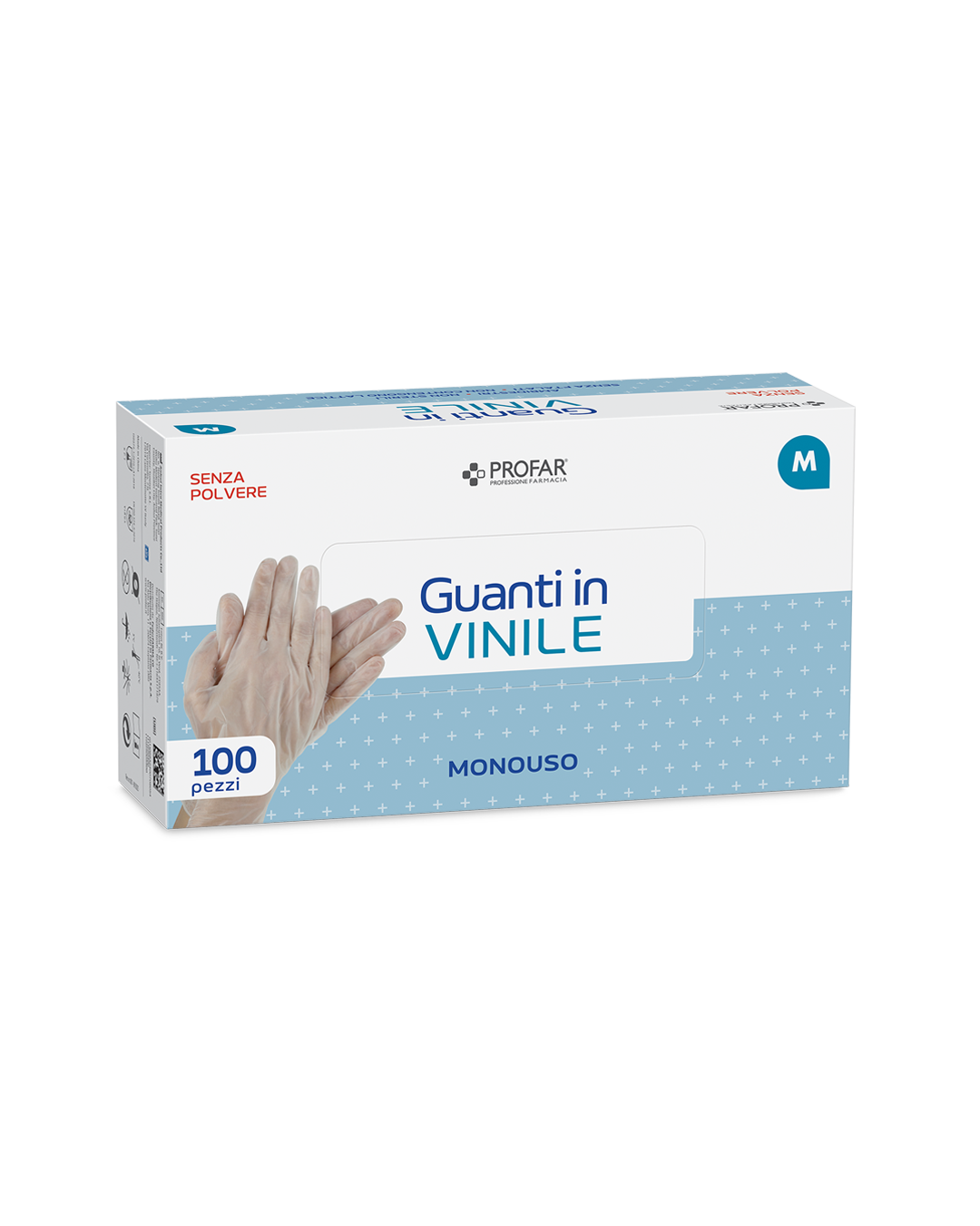 Guanti in vinile senza polvere tg. M