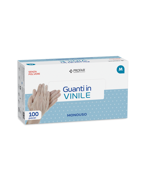 Guanti in vinile senza polvere tg. M
